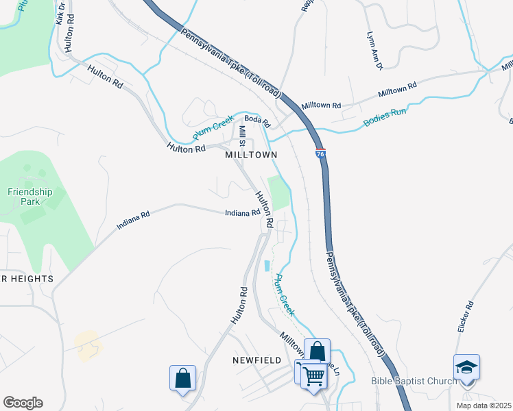 map of restaurants, bars, coffee shops, grocery stores, and more near 1339 Hulton Road in Verona