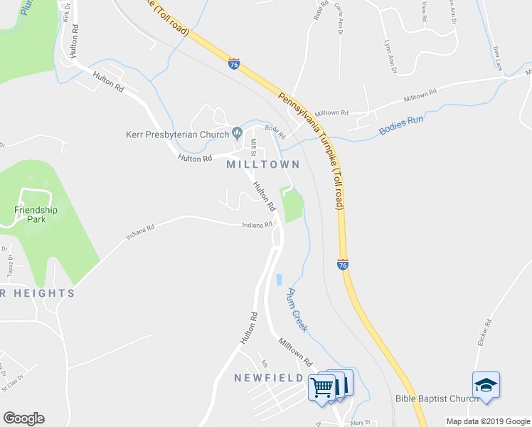 map of restaurants, bars, coffee shops, grocery stores, and more near 1339 Hulton Road in Verona
