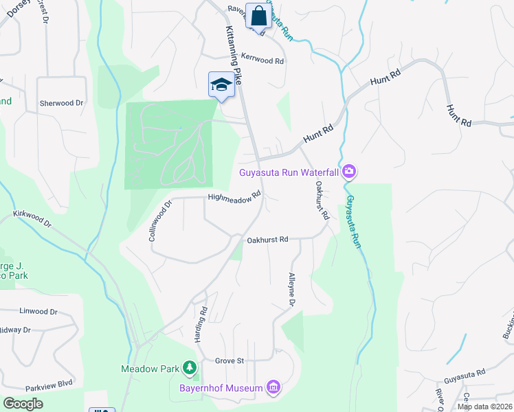 map of restaurants, bars, coffee shops, grocery stores, and more near 253 Kittanning Pike in Pittsburgh