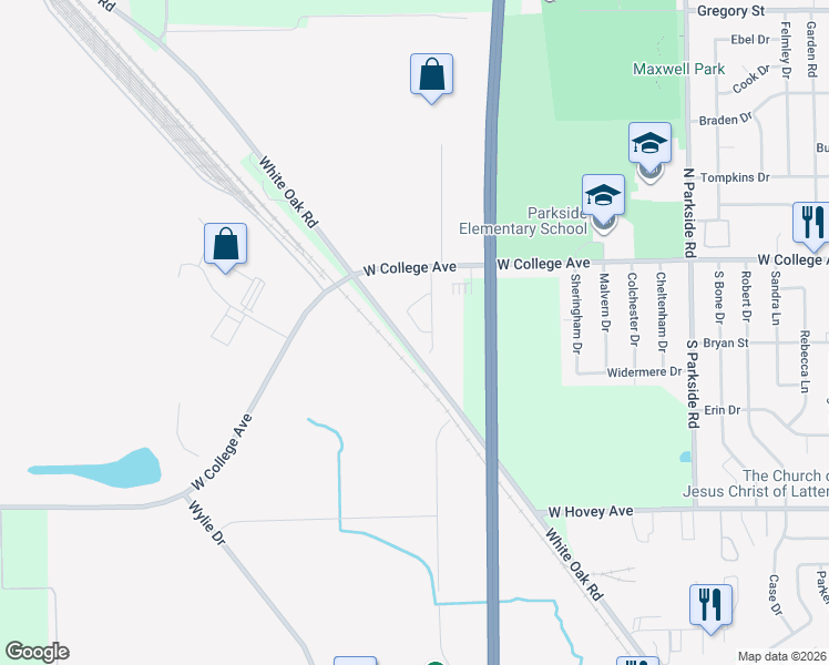 map of restaurants, bars, coffee shops, grocery stores, and more near 241 Eugene Drive in Normal