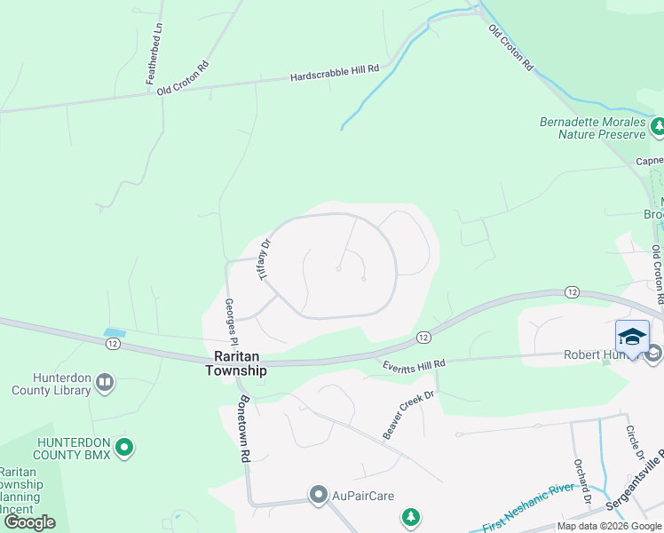 map of restaurants, bars, coffee shops, grocery stores, and more near 265 New Jersey 12 in Flemington