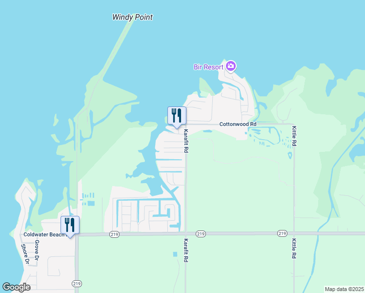 map of restaurants, bars, coffee shops, grocery stores, and more near 5428-5438 Karafit Road in Celina