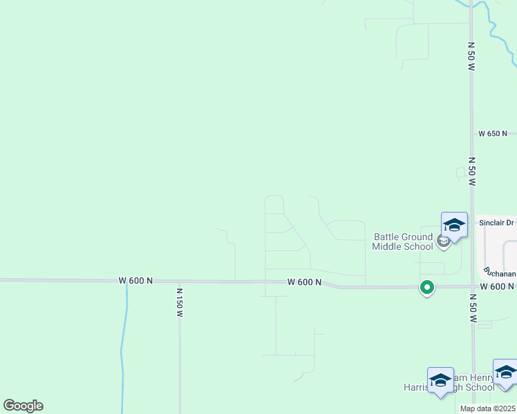 map of restaurants, bars, coffee shops, grocery stores, and more near 1304 West 600 North in West Lafayette