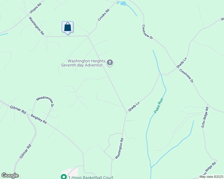 map of restaurants, bars, coffee shops, grocery stores, and more near 1668 Washington Road in Apollo
