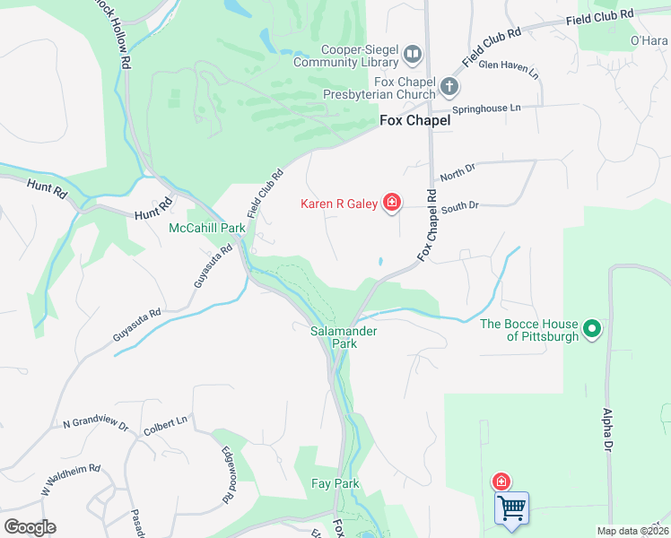 map of restaurants, bars, coffee shops, grocery stores, and more near 114 Hickory Hill Road in Pittsburgh