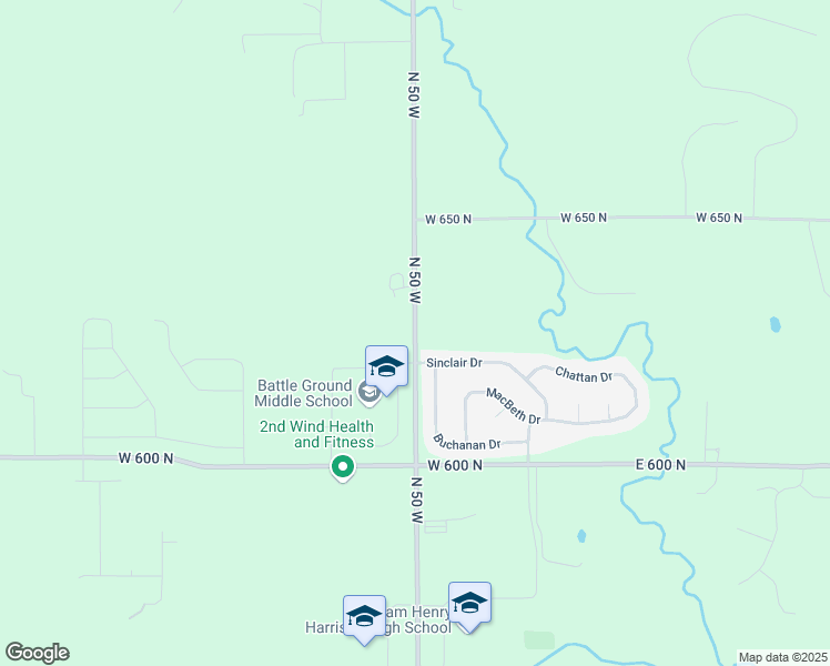 map of restaurants, bars, coffee shops, grocery stores, and more near 6100 N 50 W in West Lafayette