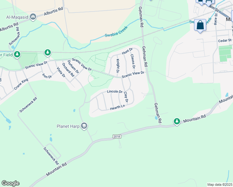 map of restaurants, bars, coffee shops, grocery stores, and more near 3850 Firebrick Road in Macungie