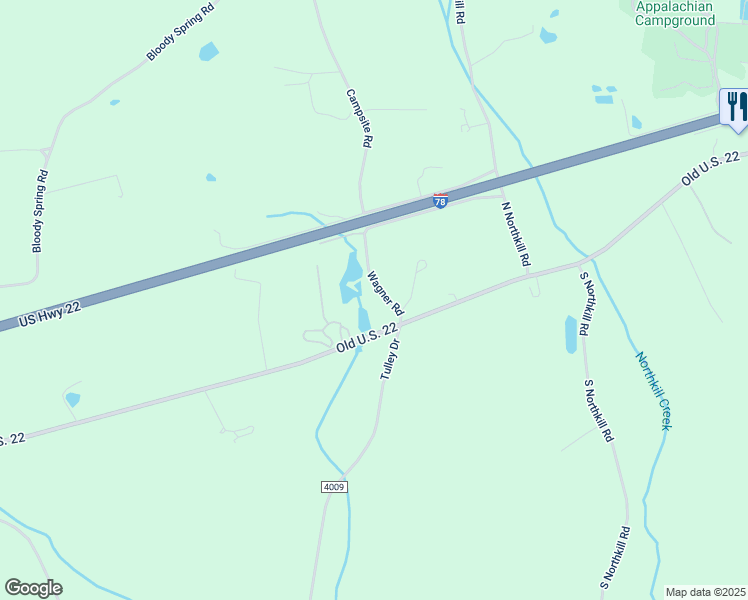 map of restaurants, bars, coffee shops, grocery stores, and more near 16 Wagner Road in Bernville