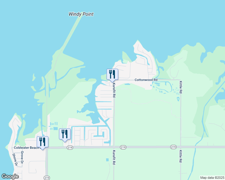map of restaurants, bars, coffee shops, grocery stores, and more near 5428-5438 Karafit Road in Celina