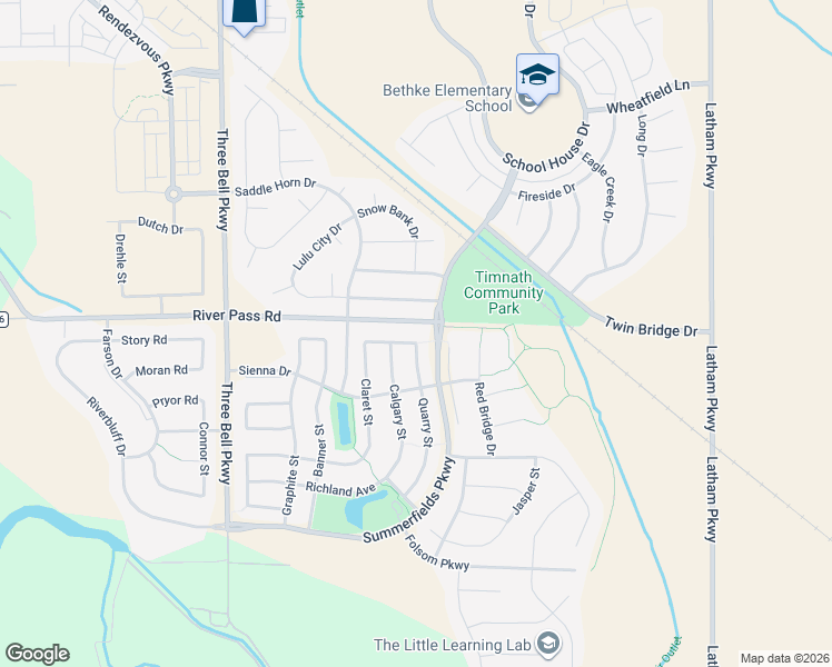 map of restaurants, bars, coffee shops, grocery stores, and more near 6512 Mayfair Avenue in Timnath