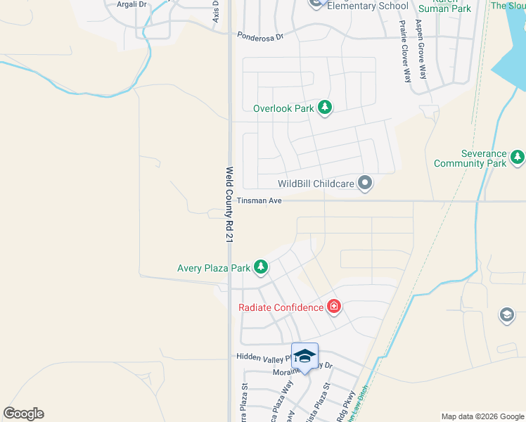 map of restaurants, bars, coffee shops, grocery stores, and more near 10000 County Road 72 in Windsor