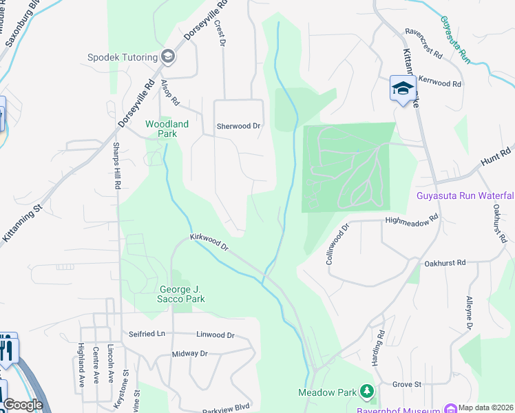 map of restaurants, bars, coffee shops, grocery stores, and more near 10 Georgian Place in Pittsburgh