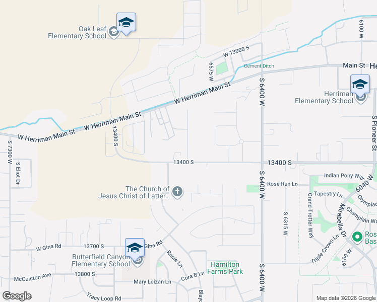 map of restaurants, bars, coffee shops, grocery stores, and more near 13321 South 6665 West in Herriman