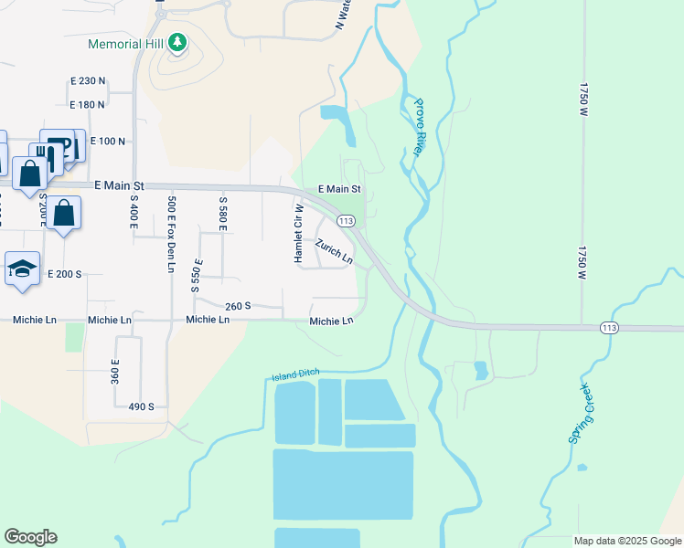 map of restaurants, bars, coffee shops, grocery stores, and more near 852 Hamlet Circle South in Midway