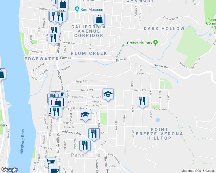 map of restaurants, bars, coffee shops, grocery stores, and more near 909 2nd Street in Verona