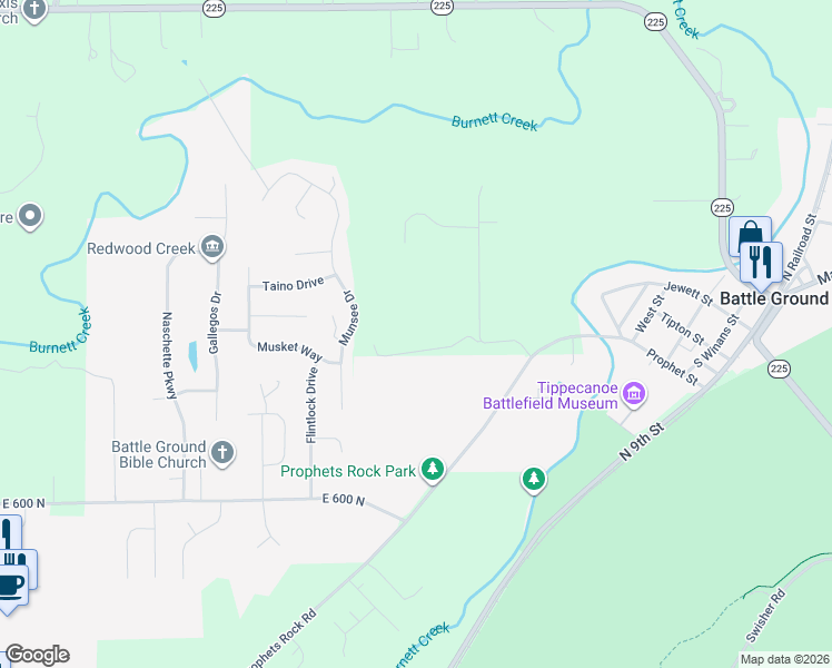 map of restaurants, bars, coffee shops, grocery stores, and more near 6320 North 300 East in West Lafayette