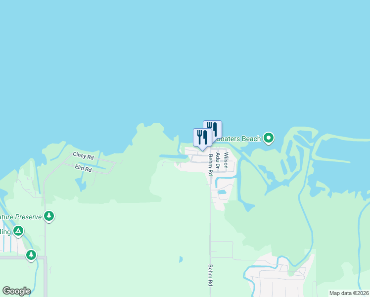 map of restaurants, bars, coffee shops, grocery stores, and more near Duck Foot Landing in Celina