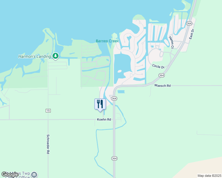 map of restaurants, bars, coffee shops, grocery stores, and more near 10988 Highway 364 in St. Marys