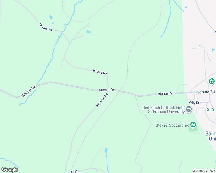 map of restaurants, bars, coffee shops, grocery stores, and more near 599 Bovine Rd in Ebensburg
