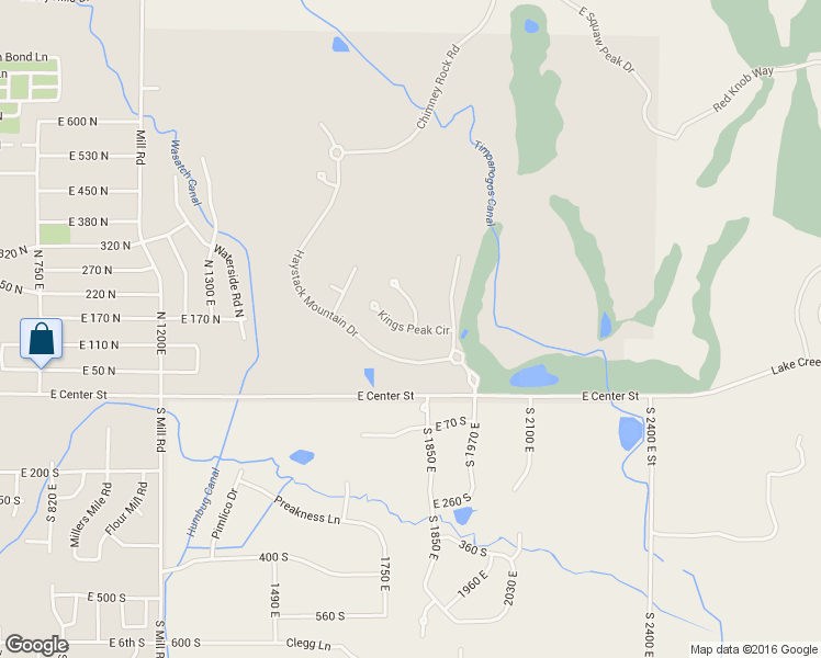 map of restaurants, bars, coffee shops, grocery stores, and more near Kings Peak Circle in Heber City