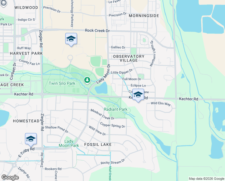 map of restaurants, bars, coffee shops, grocery stores, and more near 3482-3544 East Co Road 36 in Fort Collins