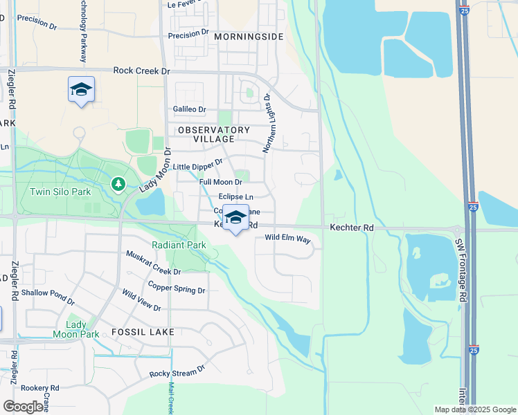 map of restaurants, bars, coffee shops, grocery stores, and more near 3832 Cosmos Lane in Fort Collins