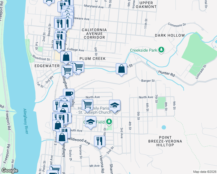 map of restaurants, bars, coffee shops, grocery stores, and more near 909 2nd Street in Verona