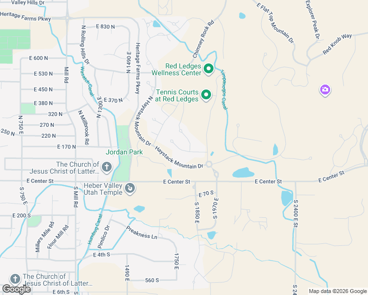 map of restaurants, bars, coffee shops, grocery stores, and more near 1808 Kings Peak Circle in Heber City