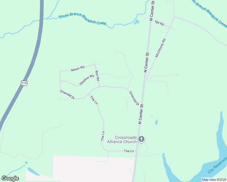map of restaurants, bars, coffee shops, grocery stores, and more near 168 Emerald Drive in Ebensburg