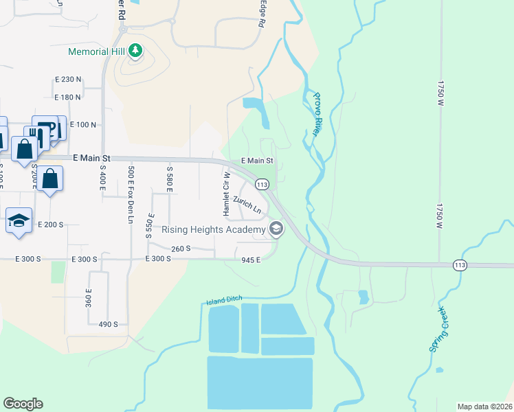 map of restaurants, bars, coffee shops, grocery stores, and more near 858 Hamlet Circle North in Midway