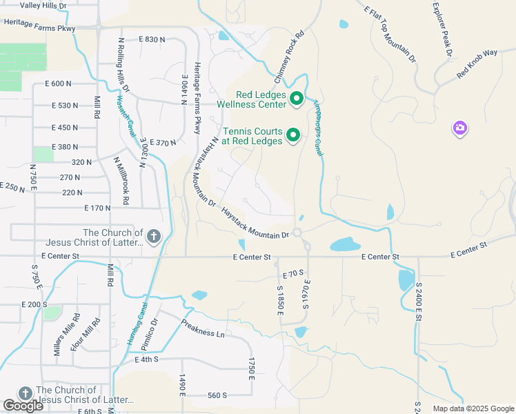 map of restaurants, bars, coffee shops, grocery stores, and more near 1751 Kings Peak Circle in Heber City