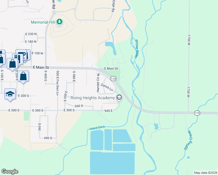 map of restaurants, bars, coffee shops, grocery stores, and more near 863 Zurich Lane in Midway