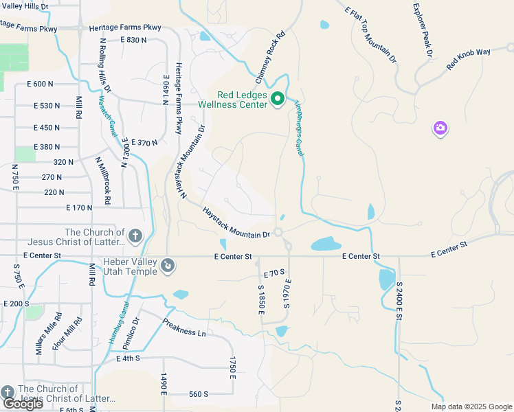 map of restaurants, bars, coffee shops, grocery stores, and more near 194 Kings Peak Court in Heber City