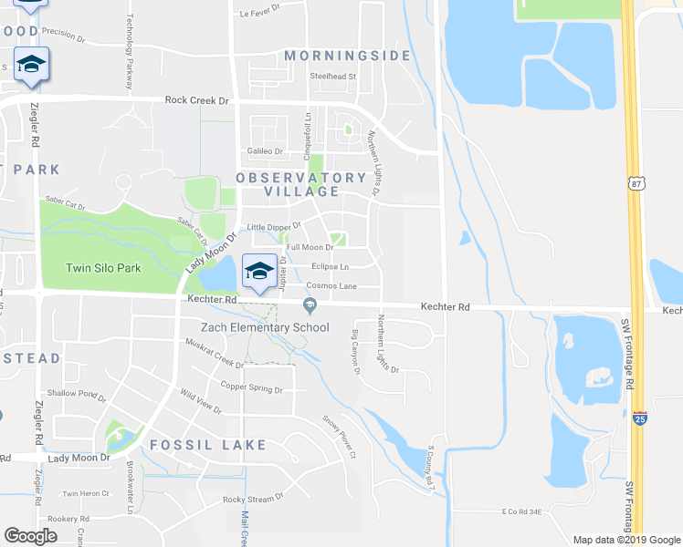 map of restaurants, bars, coffee shops, grocery stores, and more near 3803 Full Moon Drive in Fort Collins