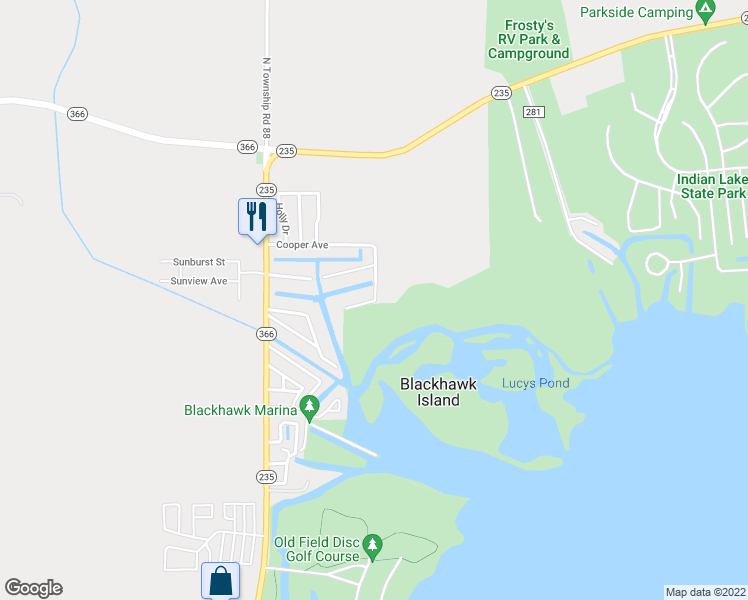 map of restaurants, bars, coffee shops, grocery stores, and more near 11281 Macalpine Way in Lakeview