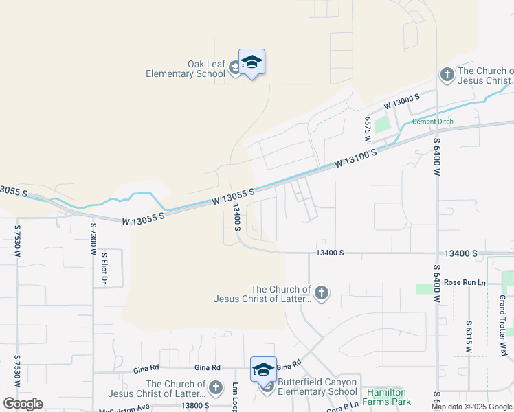 map of restaurants, bars, coffee shops, grocery stores, and more near 6867 West Windy Oak Drive in Herriman