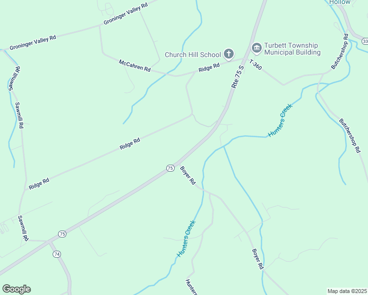 map of restaurants, bars, coffee shops, grocery stores, and more near 24923 Pennsylvania 75 in Port Royal