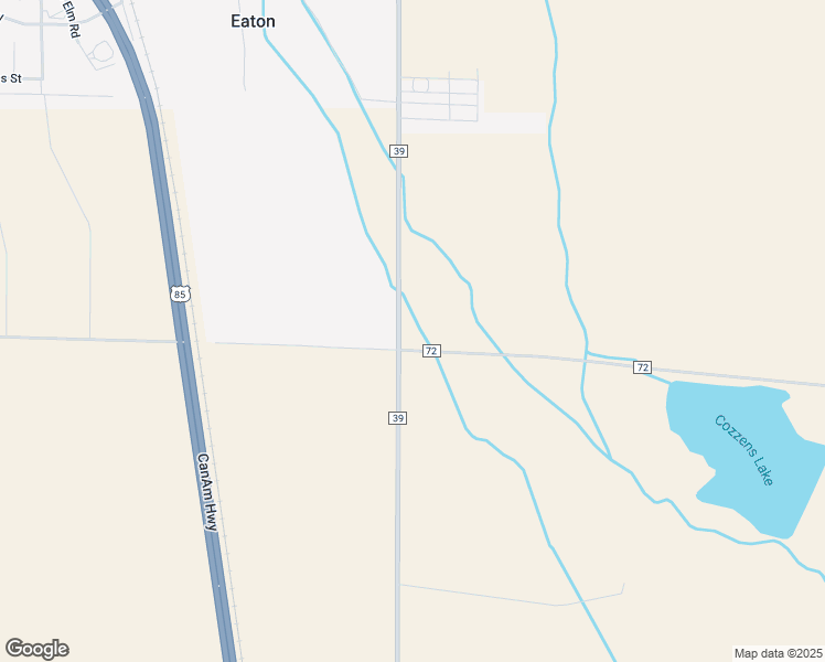 map of restaurants, bars, coffee shops, grocery stores, and more near 19031 County Road 72 in Eaton