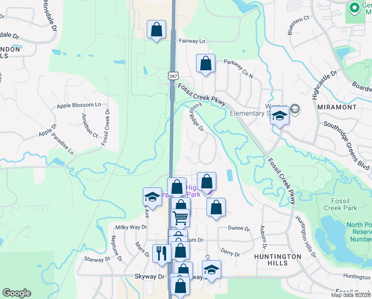map of restaurants, bars, coffee shops, grocery stores, and more near 5431 Tripp Court in Fort Collins