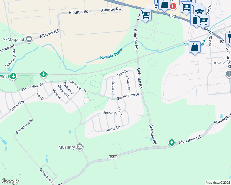 map of restaurants, bars, coffee shops, grocery stores, and more near 3779 Knight Drive in Macungie