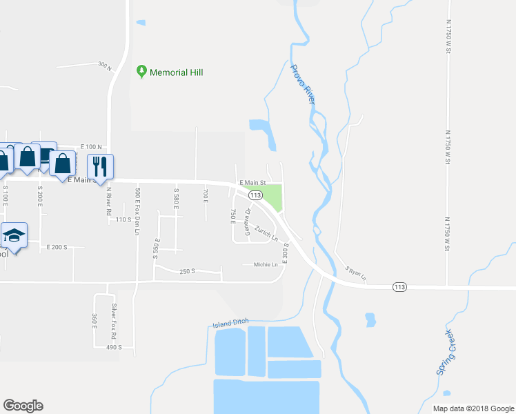 map of restaurants, bars, coffee shops, grocery stores, and more near 858 Hamlet Circle North in Midway