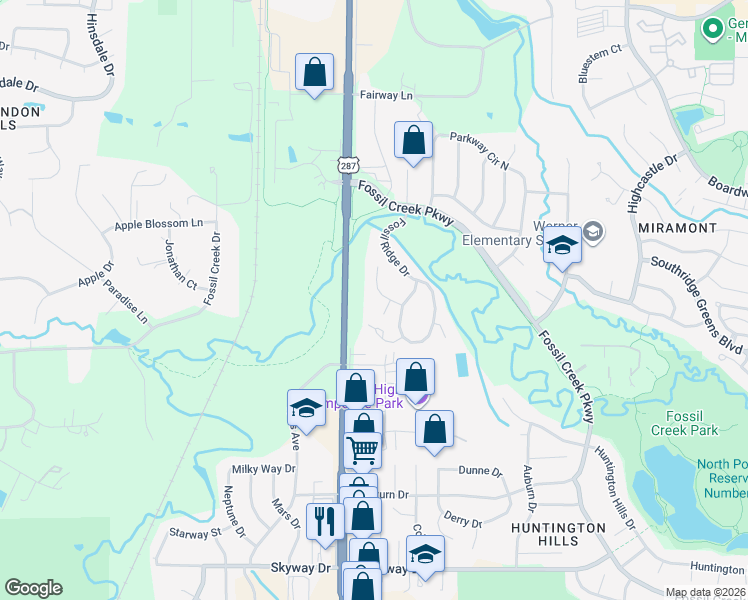 map of restaurants, bars, coffee shops, grocery stores, and more near 5431 Tripp Court in Fort Collins