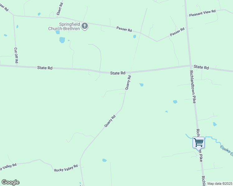 map of restaurants, bars, coffee shops, grocery stores, and more near 2224 Quarry Road in Coopersburg