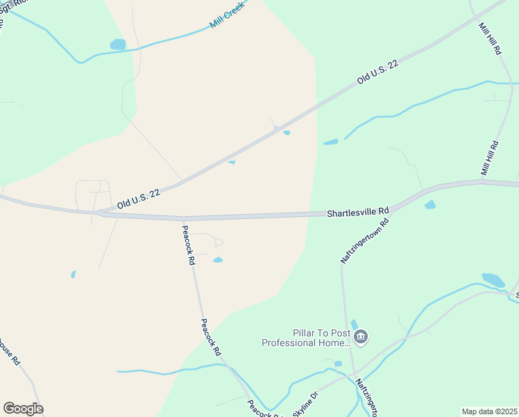 map of restaurants, bars, coffee shops, grocery stores, and more near 2680 Shartlesville Road in Mohrsville