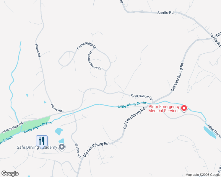 map of restaurants, bars, coffee shops, grocery stores, and more near 15 Autumn Wood Court in Pittsburgh
