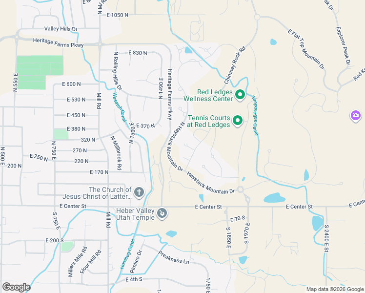 map of restaurants, bars, coffee shops, grocery stores, and more near 1624 Abajo Peak Circle in Heber City