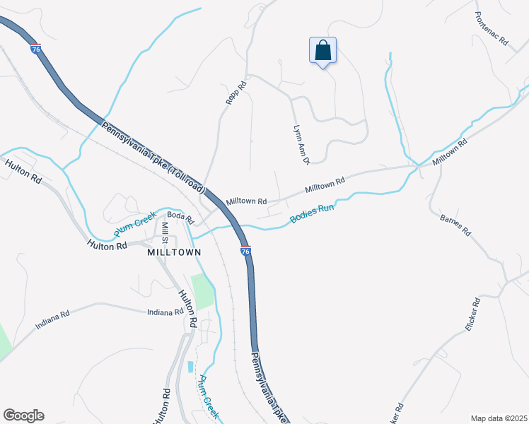 map of restaurants, bars, coffee shops, grocery stores, and more near 600 Milltown Road in New Kensington