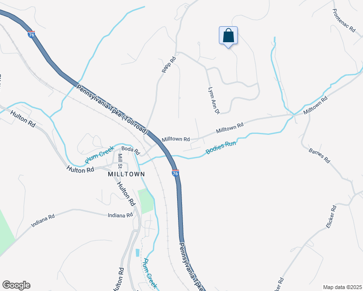 map of restaurants, bars, coffee shops, grocery stores, and more near 600 Milltown Road in New Kensington