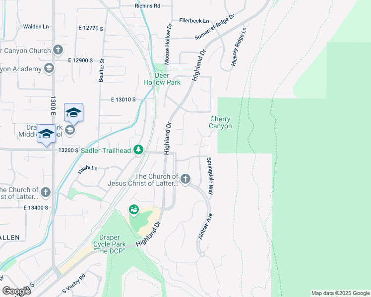 map of restaurants, bars, coffee shops, grocery stores, and more near 1776 Horizon Point Circle in Draper