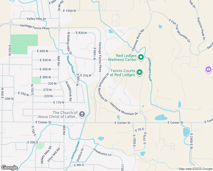 map of restaurants, bars, coffee shops, grocery stores, and more near 1622 Abajo Peak Circle in Heber City